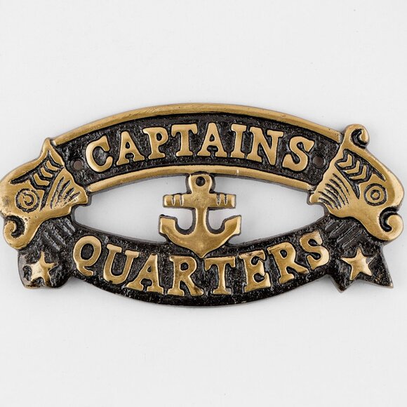 Captain's Quarters Door Plate Nautical Charm Plaque, Ship Boat Sign, Wall Decor - Picture 7 of 12